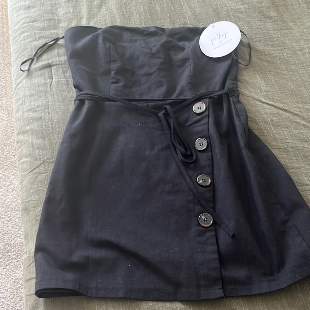 Princess Polly Black Strapless Dress